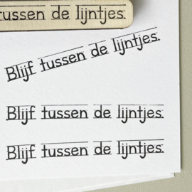 Stempel - Blijf tussen de lijntjes