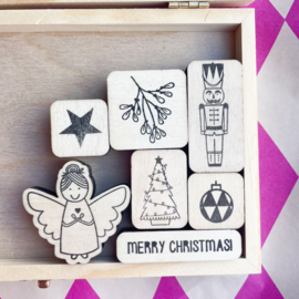 Kistje Kerst incl. stempels