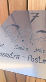 Naambordje gepersonaliseerd - zilver