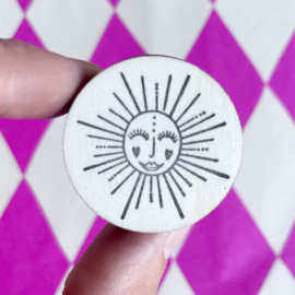 Stempel zon gezicht