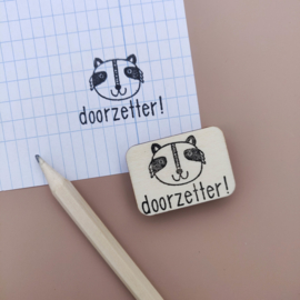 Stempel wasbeer - doorzetter