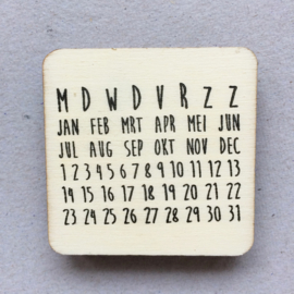 Stempel jaarkalender