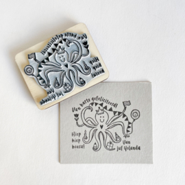 Stempel gepersonaliseerd 'octopus'