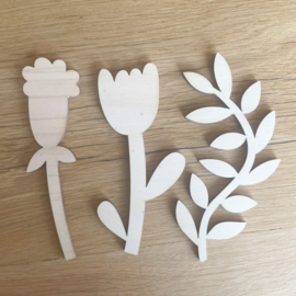 Set DIY figuren - 3 bloemen