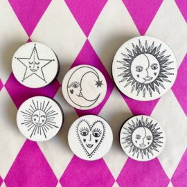 Stempel ster gezicht