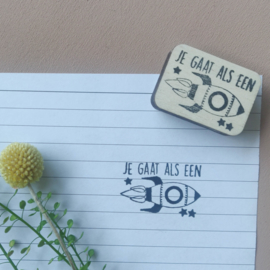 Stempel je gaat als een raket!