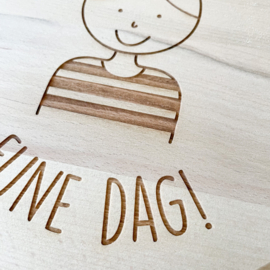 Ontbijtplank met poppetje gepersonaliseerd