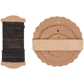 Cadeau labels rosette - kraftpapier