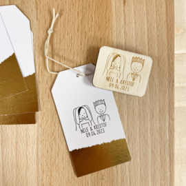 Stempel gepersonaliseerd BRUIDSPAAR