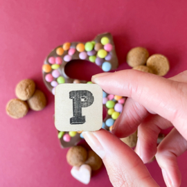 Stempel mini - chocoladeletter P.