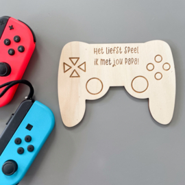 Houten DIY figuur - game controller