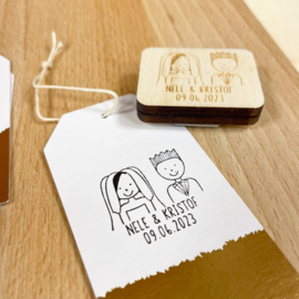 Stempel gepersonaliseerd BRUIDSPAAR