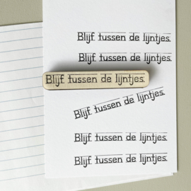 Stempel - Blijf tussen de lijntjes