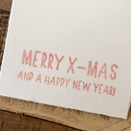 Kerststempel Merry X-mas and a happy new year!