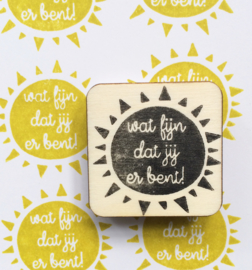 Stempel zon - Wat fijn dat jij er bent!