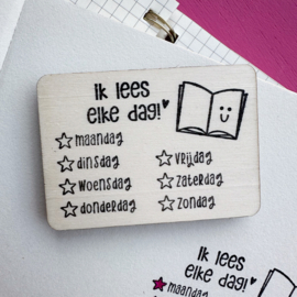 Stempel 'ik lees elke dag!'
