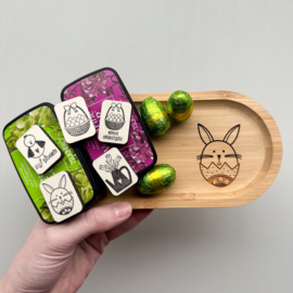 Stempel – gieter met tulpen