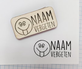 Stempel NAAM vergeten