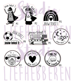 Stempel gepersonaliseerd MIX (juf/meester)