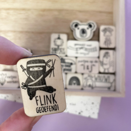 Stempel ninja - flink geoefend!