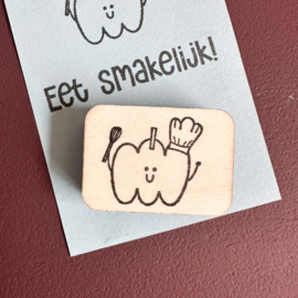 Stempel – paprika met koksmuts