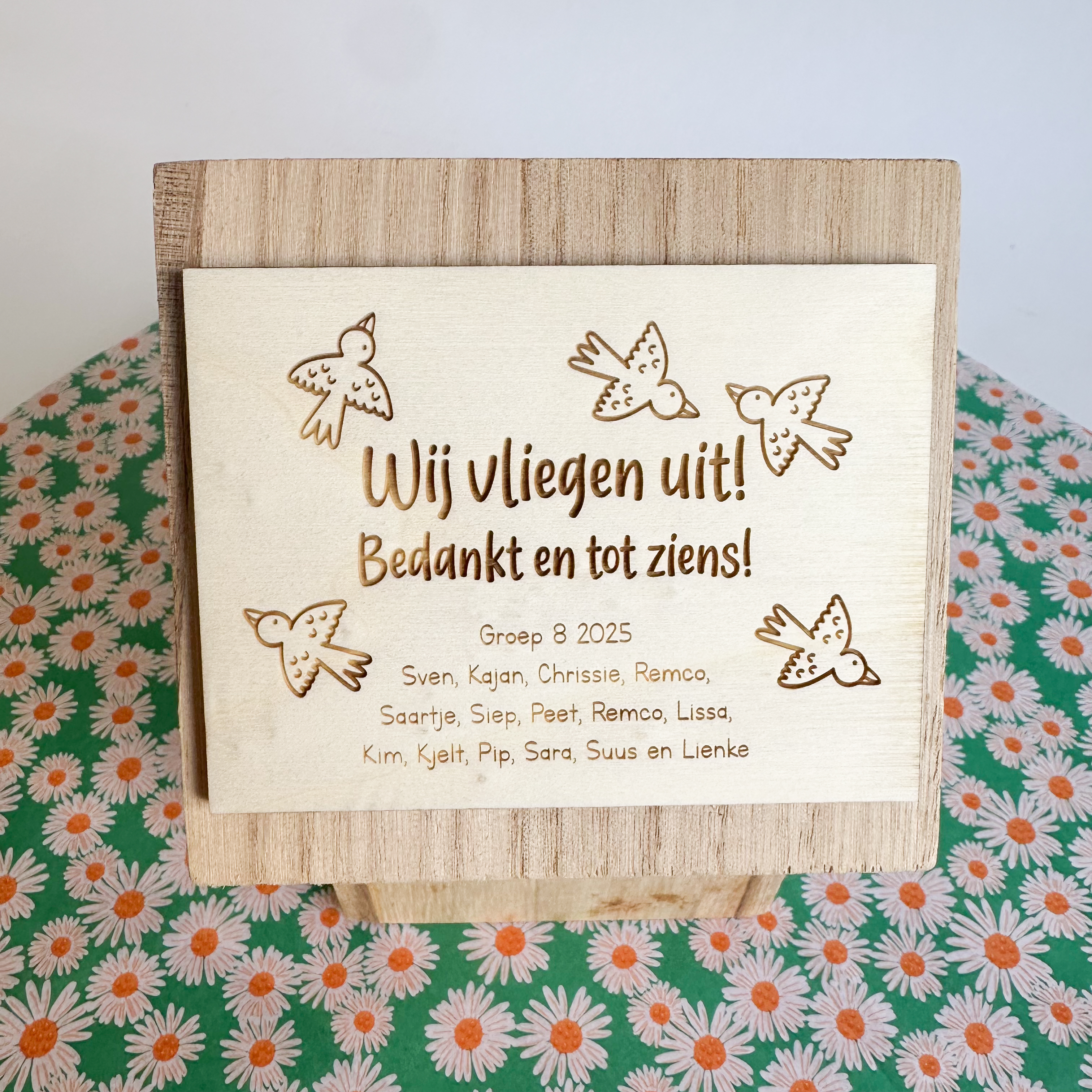Vogelhuisje 'wij vliegen uit'