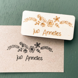 Stempel op maat Juf Annelies