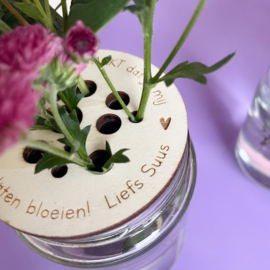 Bloemenhouder gepersonaliseerd