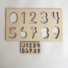 Houten schrijfvorm cijfers