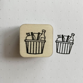 Stempel mini - mandje boodschappen