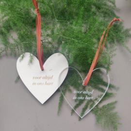 Houten kersthanger hart