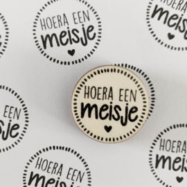 Stempel hoera een meisje