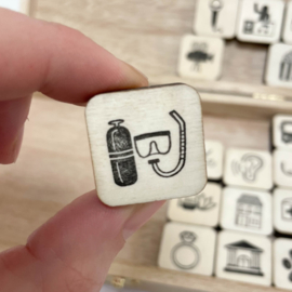 Stempel mini - duiken