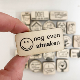 Stempel smiley - 'nog even afmaken'