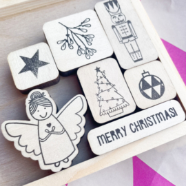 Kistje Kerst incl. stempels