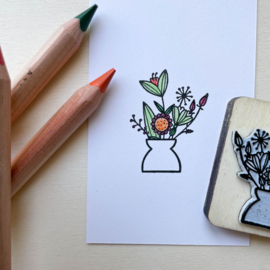 Stempel bos bloemen