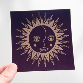 (Kerst) kaart - Zon & Maan