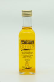 Hazelnootolie van geroosterde hazelnoten 100 ml vierkant flesje