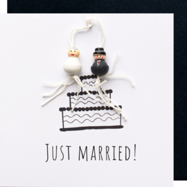 Just married zwart wit