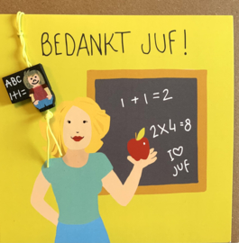 Wenskaart bedankt juf!