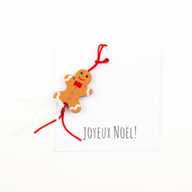 carte joyeux noël gingerbreadman