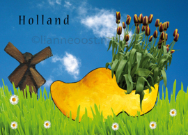 Holland klomp-ansichtkaart 