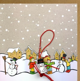 Bonhomme de neige de carte de Noël 2