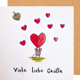 Grußkarte Viele liebe Grüße