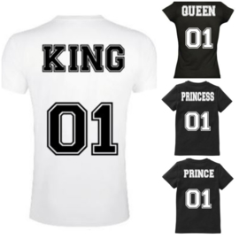 Twinning shirts King , Queen , Prince en/of Princess