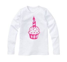 Verjaardagsshirt cup cake