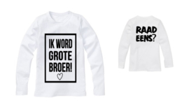 Shirt ik word grote broer! Zwangerschap aankondiging