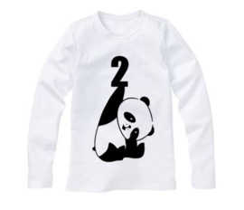 Panda verjaardagsshirt met cijfer