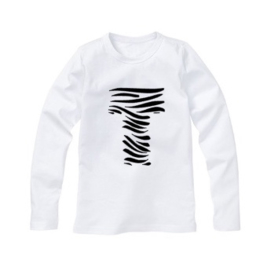 Letter shirt zebra
