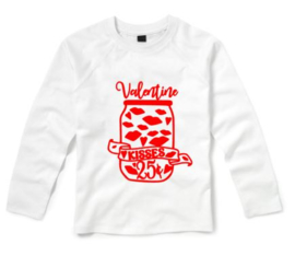 Valentijns shirt VALENTINE KISSES